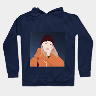 girl in the hat Hoodie